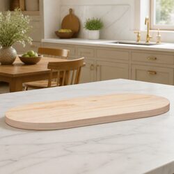 Exceptional Solid Pine Wood Table Top 70x35cm Oval