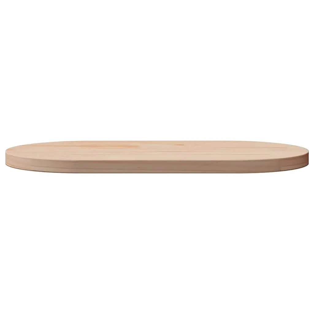 Solid Pine Wood Table Top 70x35cm Oval Brown Replacement Surface Coffee Side Bar