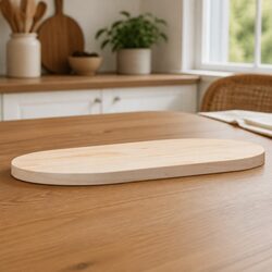 Premium Solid Pine Wood Oval Table Top 90x45x2.5cm