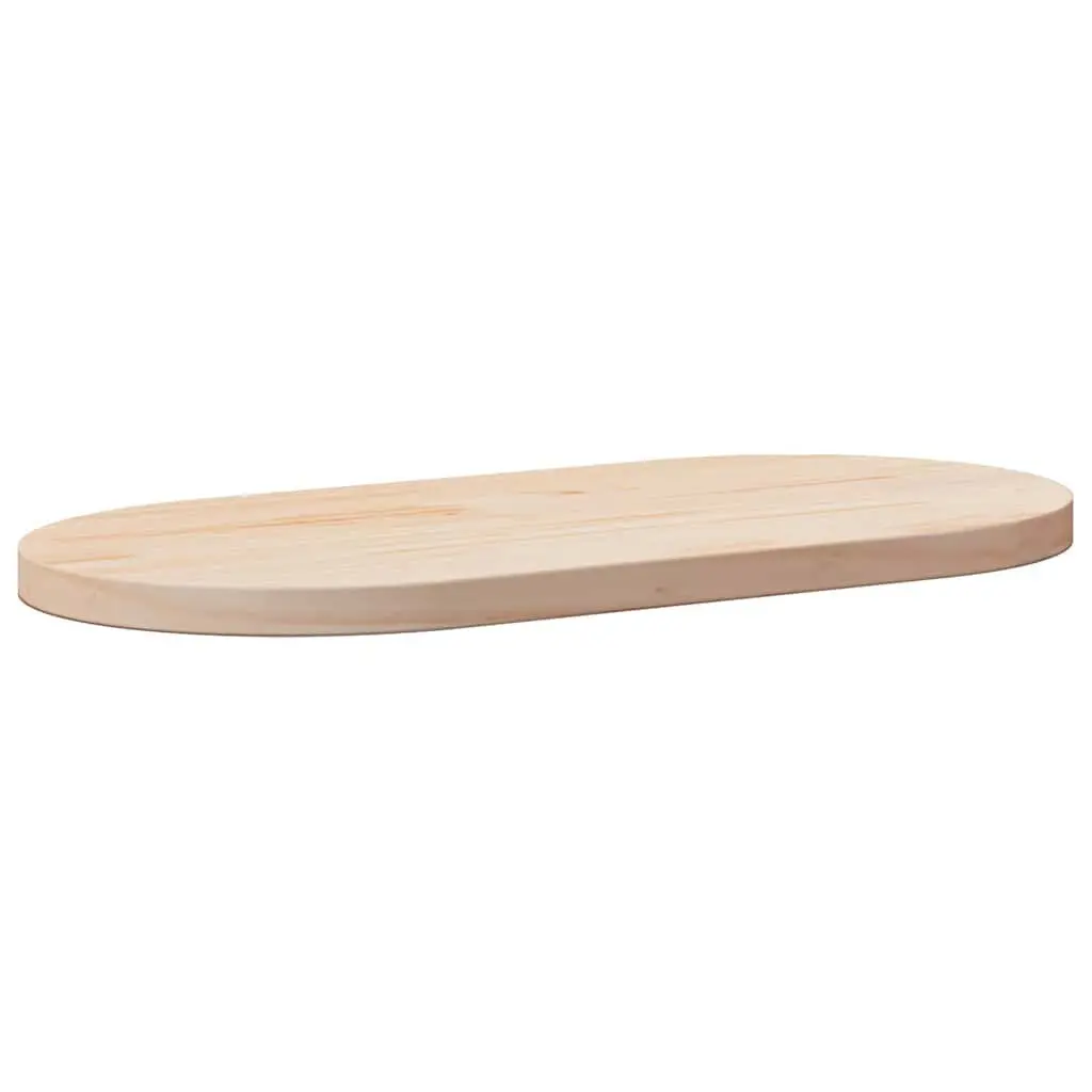 Solid Pine Wood Oval Table Top 90x45x2.5cm