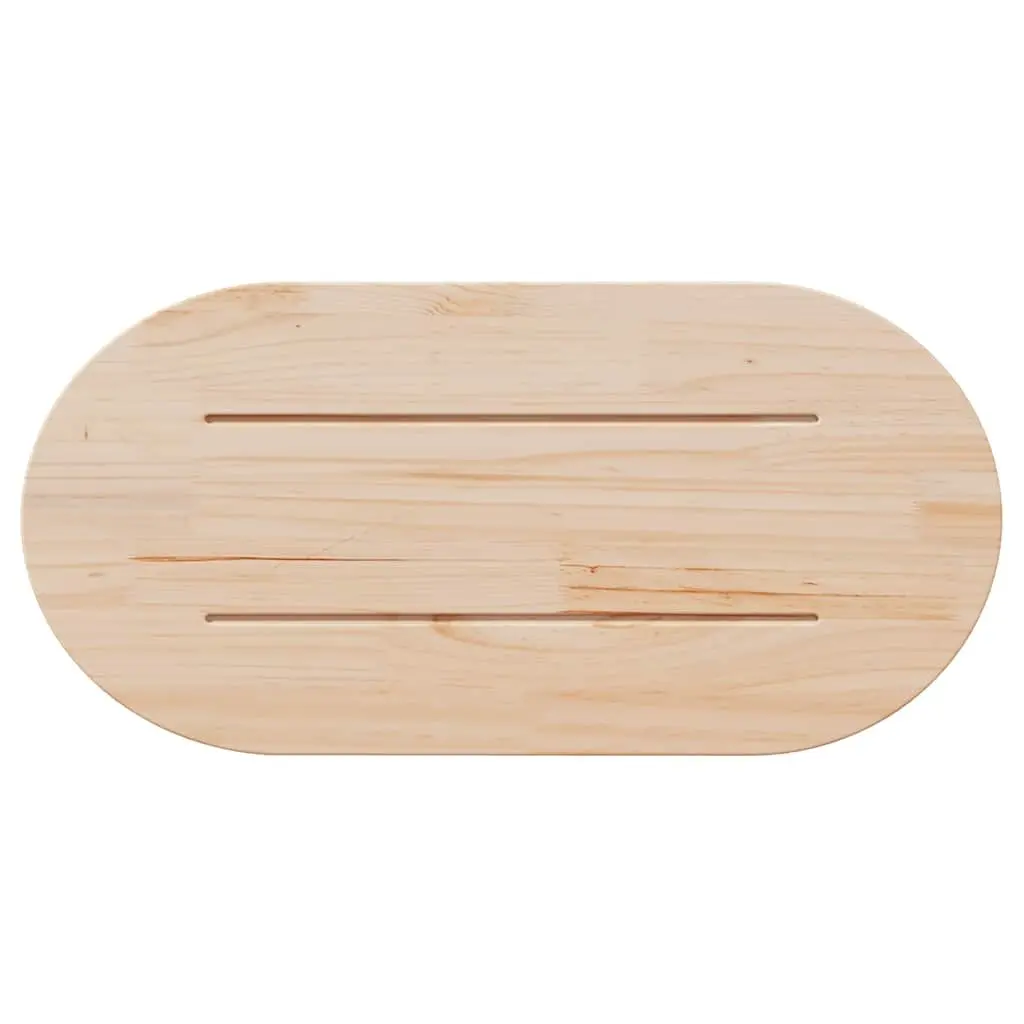 Solid Pine Wood Oval Table Top 90x45x2.5cm