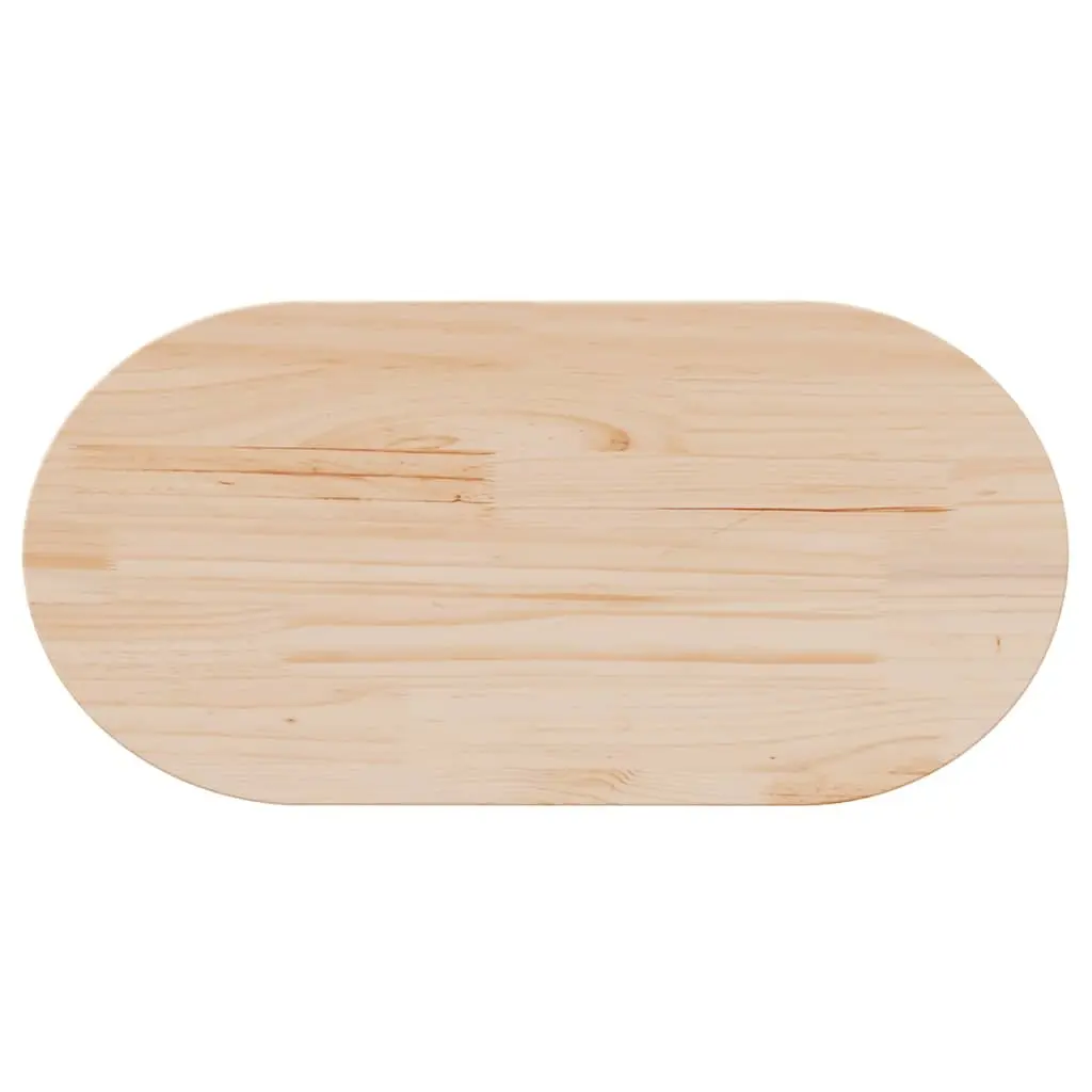 Solid Pine Wood Oval Table Top 90x45x2.5cm