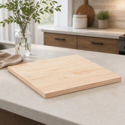 Durable Brown Solid Pine Wood Square Table Top 70x70cm