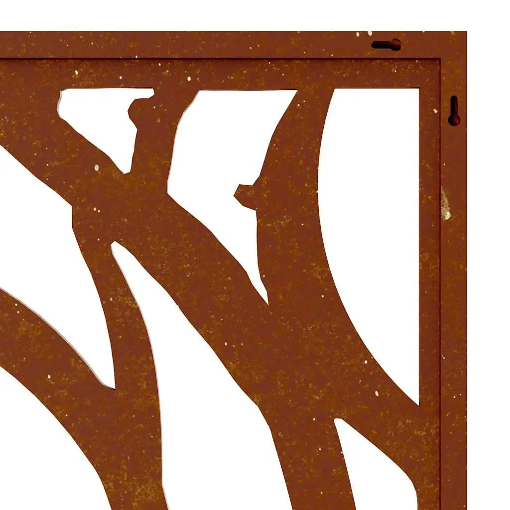 Garden Wall Decoration 105x55 cm Corten Steel Shell Design Outdoor Art