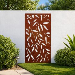 Corten Steel Bamboo Leaf Design for Outdoor Walls