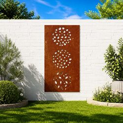 Outdoor Corten Steel Leaf Wall Art 105x55cm