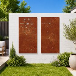Decorative Metal Flower Design for Garden Walls 105x55cm
