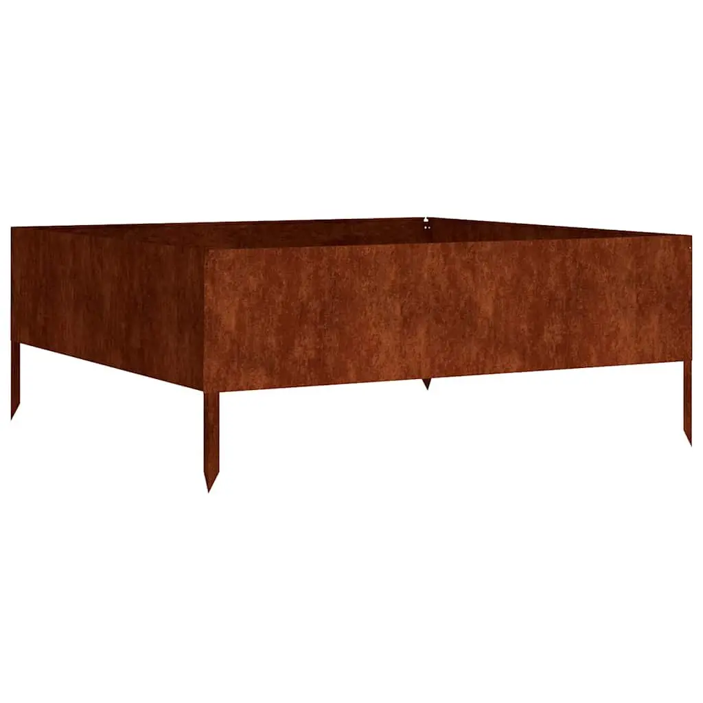 Corten Steel Garden Raised Bed Planter 100x100x41 cm