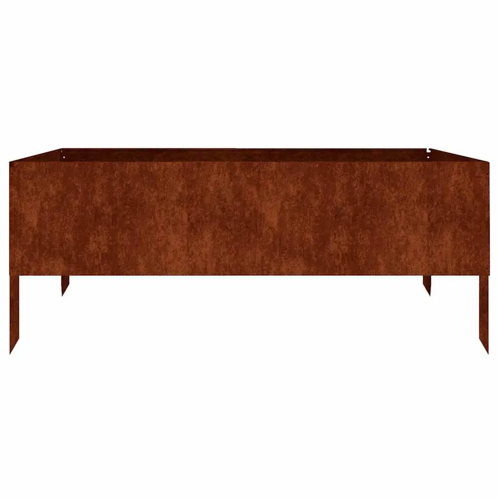 Corten Steel Garden Raised Bed Planter 100x100x41 cm