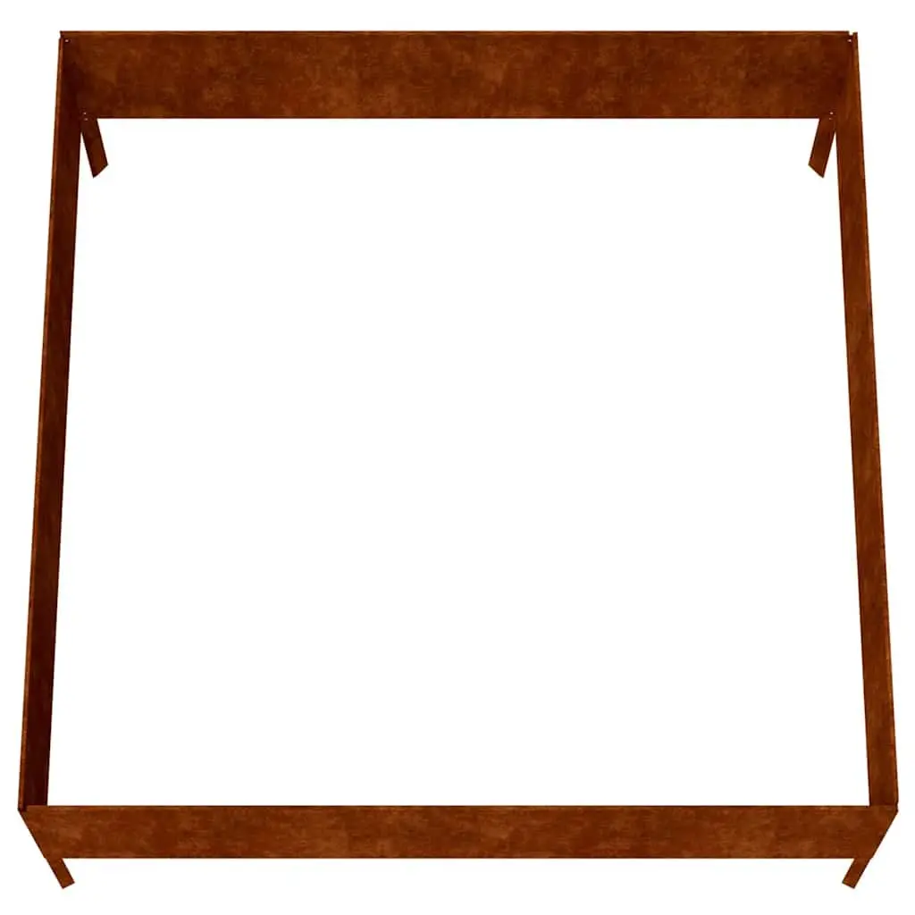 Corten Steel Garden Raised Bed Planter 100x100x41 cm