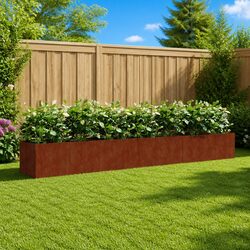 Corten Steel Raised Garden Bed Planter Box 280x40x40cm