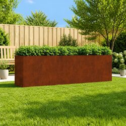 Durable Garden Raised Bed Planter 280x40x80 cm Brown