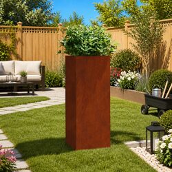 Corten Steel Garden Planter Box 40x34.5x75cm