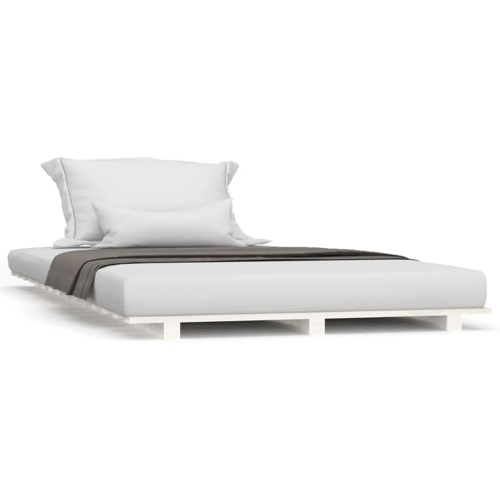 Solid Pine Bed Frame 90x190 cm with Slatted Base