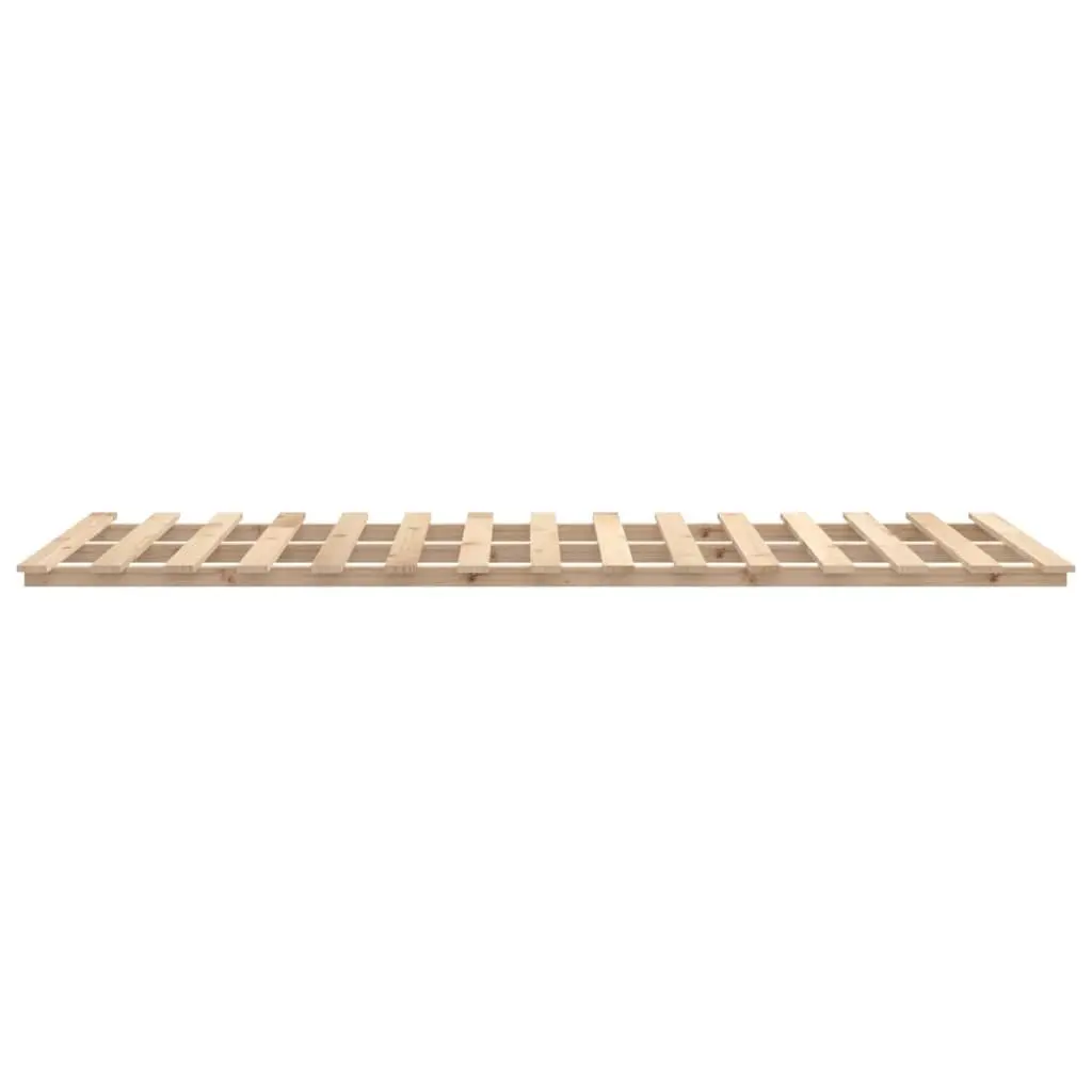 Solid Pine Wood Bed Frame 135x190 cm with Slatted Base