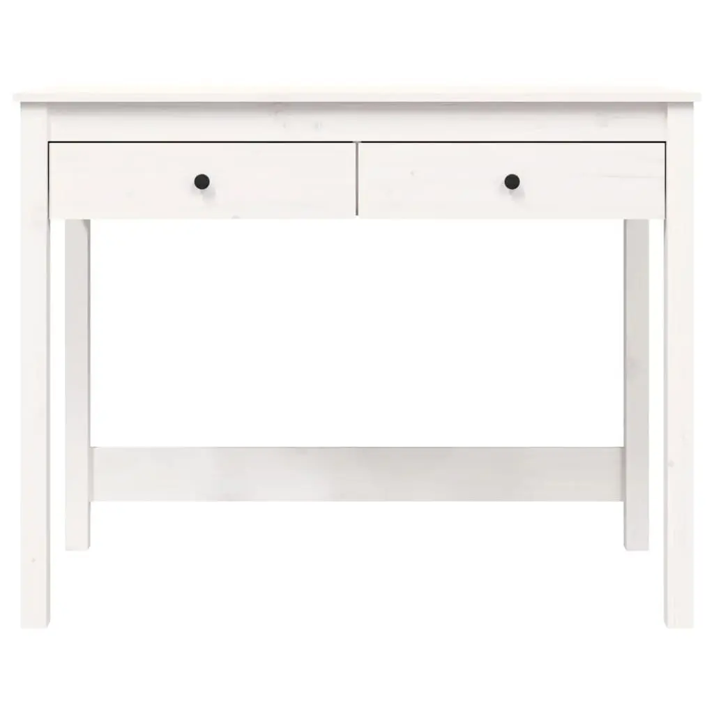 Solid Wood Pine Desk with Storage for Home Office