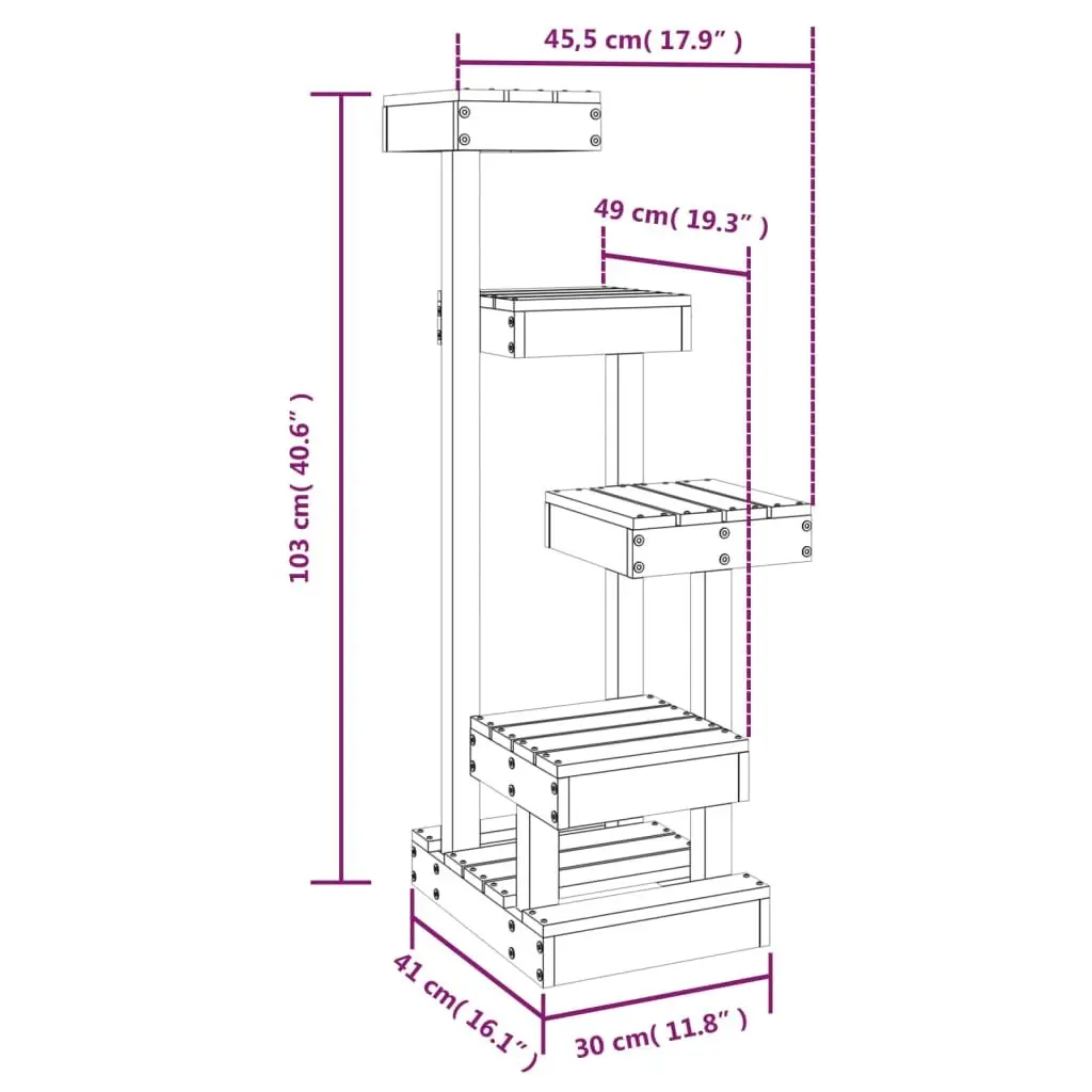Multi-Level Cat Tree in White with Durable Build