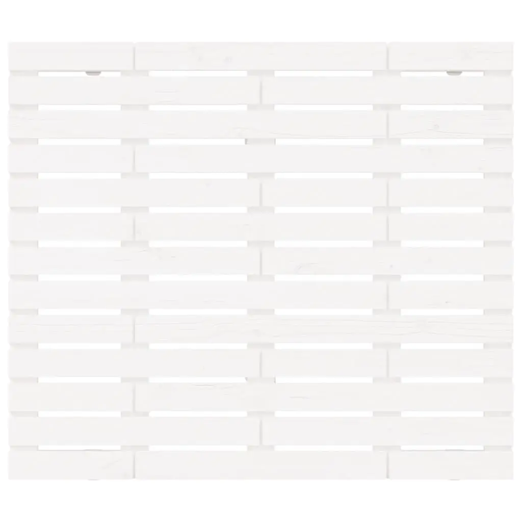 White Solid Pine Wood Wall Headboard 96cm