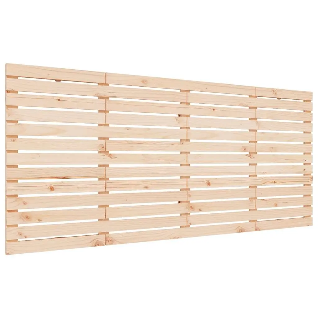 Wall Headboard 156cm Solid Pine Wood Bedroom Bed Header Mount Brown