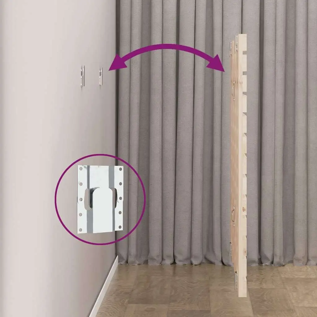 Wall Headboard 156cm Solid Pine Wood Bedroom Bed Header Mount Brown