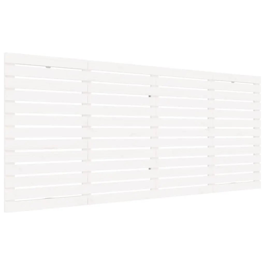 Wall Headboard Solid Wood Pine 156cm White