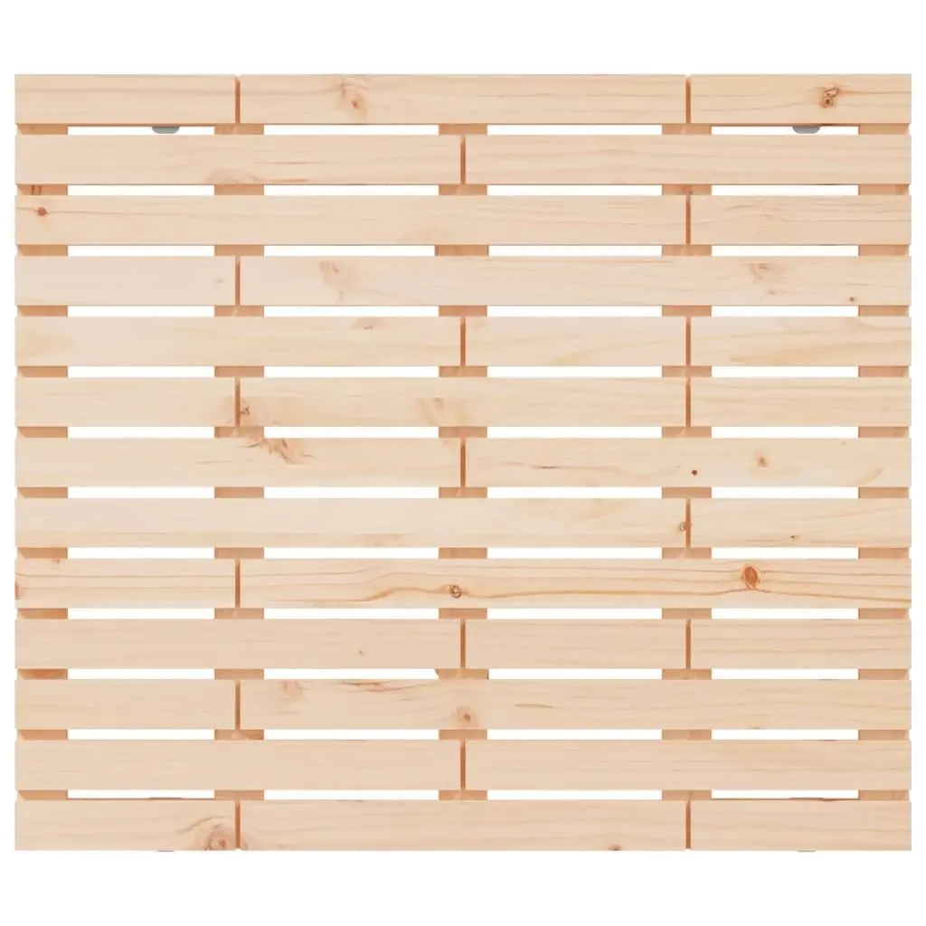 Wall Headboard Solid Pine Wood 141cm Brown