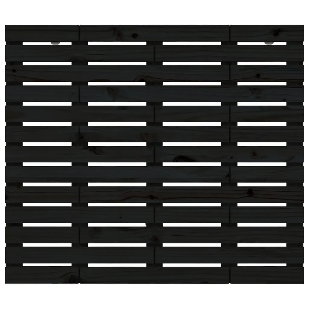 Solid Pine Wood Wall Headboard in Black 141cm