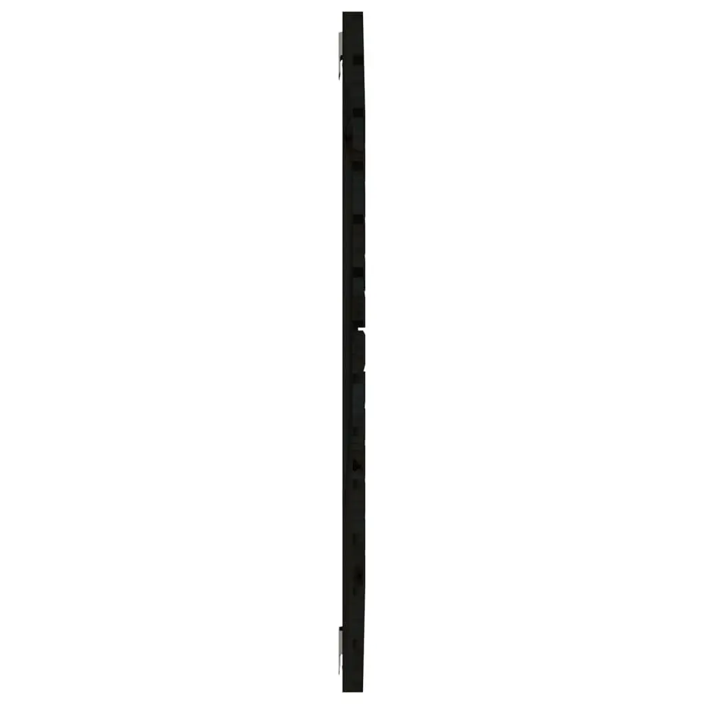 Solid Pine Wood Wall Headboard in Black 141cm