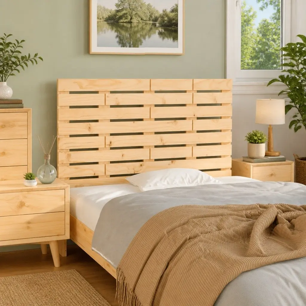 Wall Headboard 96 cm Solid Pine Wood Brown