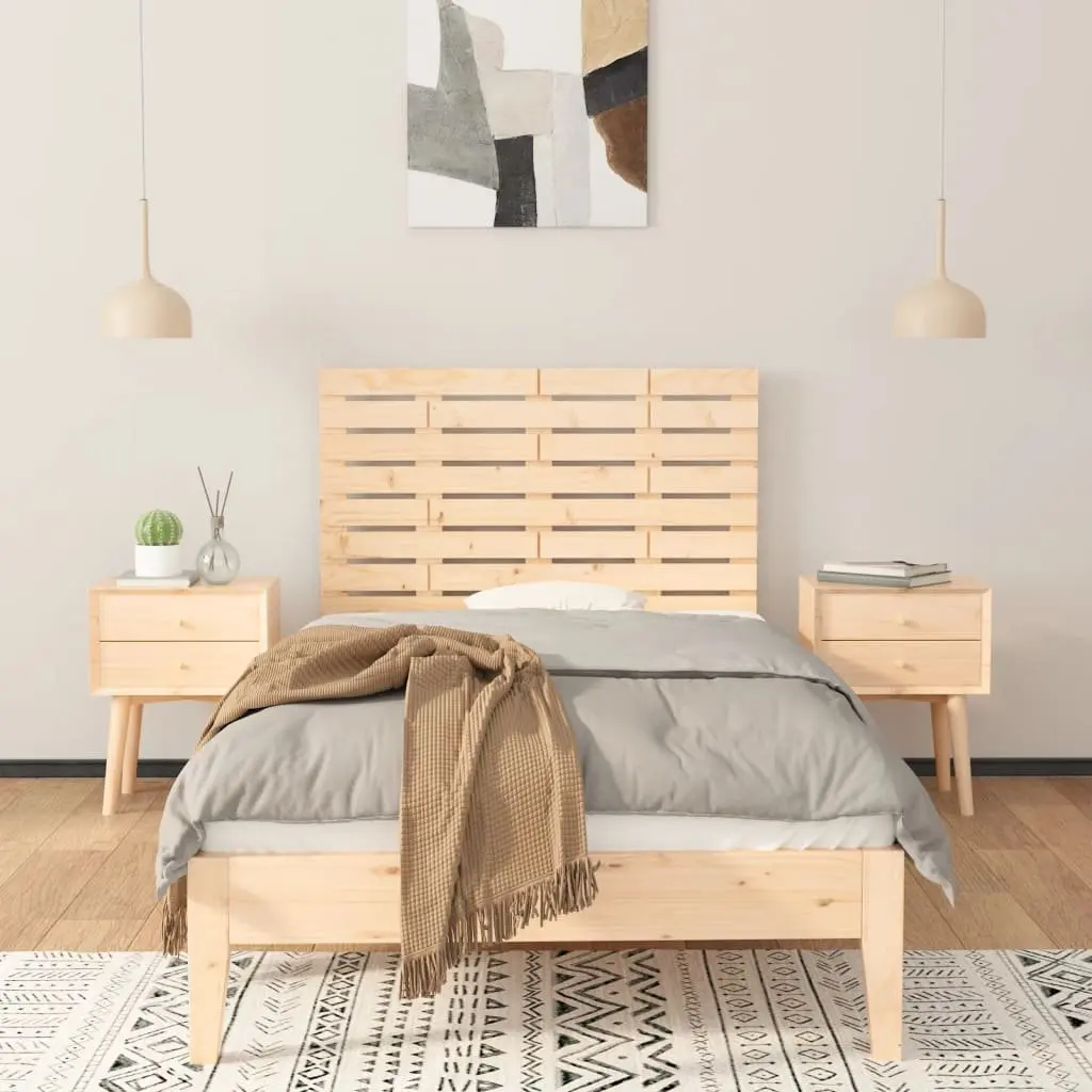 Wall Headboard 96 cm Solid Pine Wood Brown