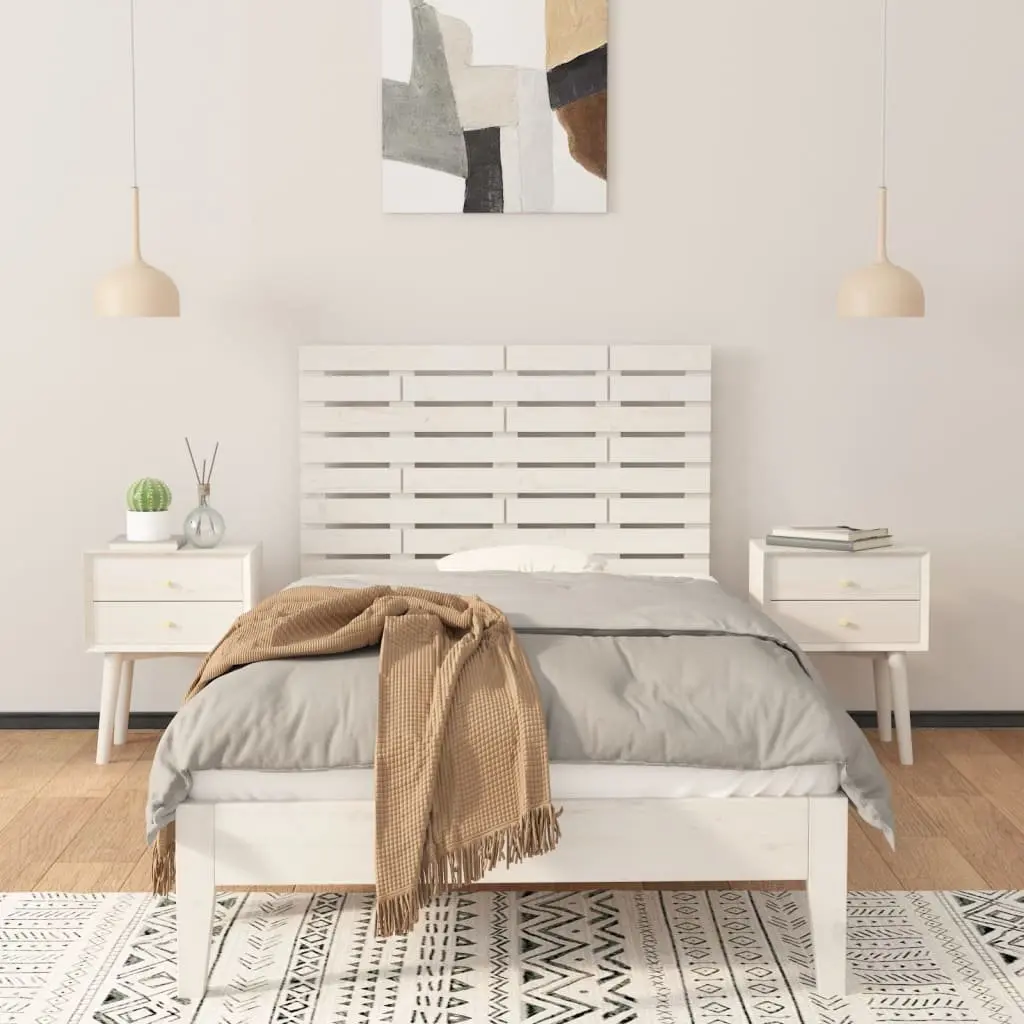 Wall Headboard in 96cm White Solid Pine Wood