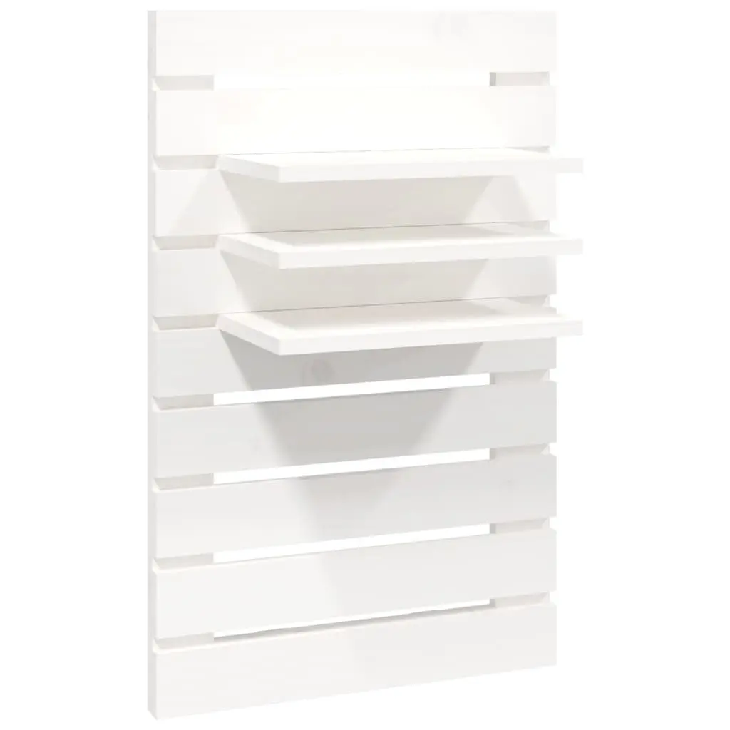 Wall-mounted Bedside Shelves in White Pine