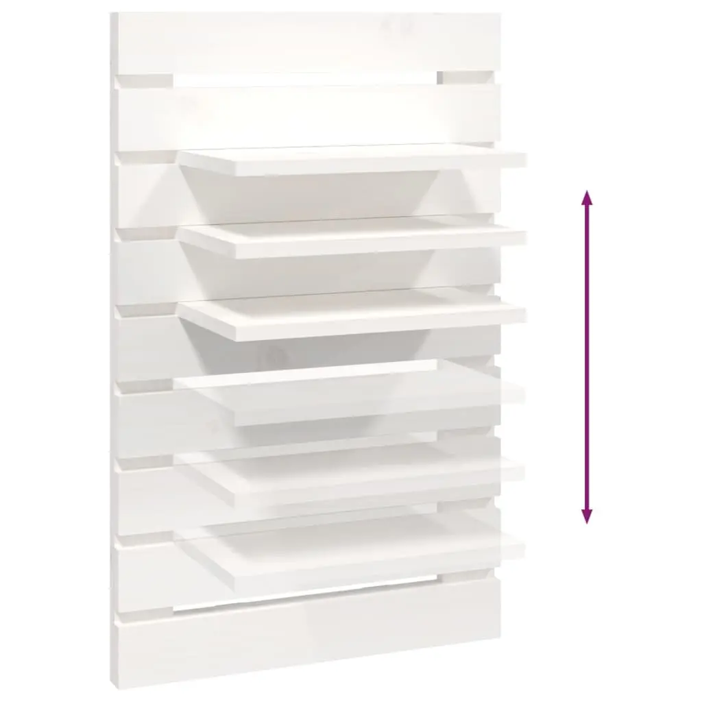 Wall-mounted Bedside Shelves in White Pine