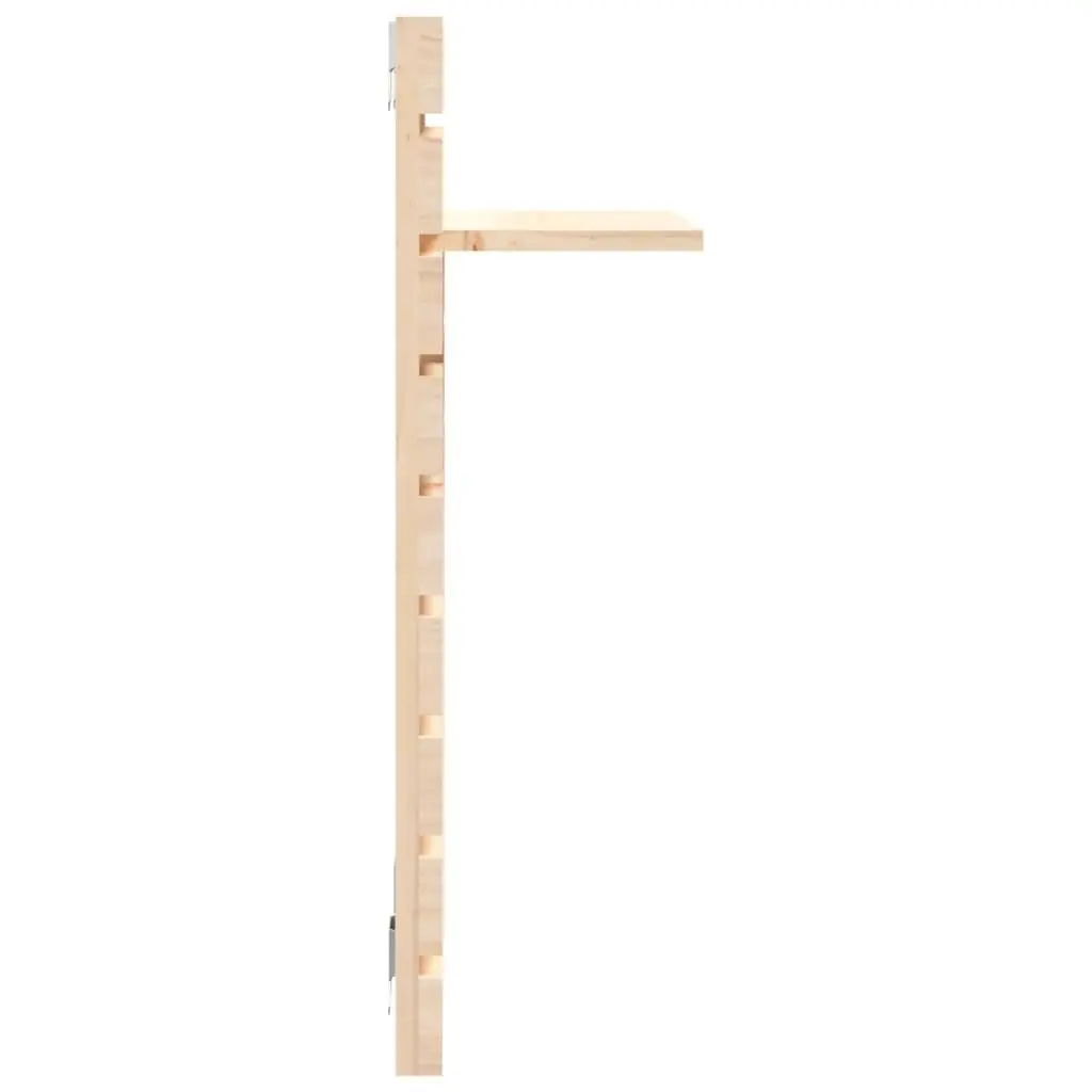 Brown Solid Wood Wall-mounted Bedside Shelves (Set of 2)