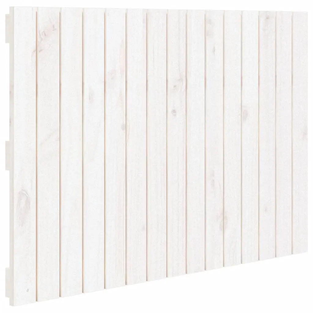 Solid Pine Wood Wall Mounted Headboard in White 95.5cm
