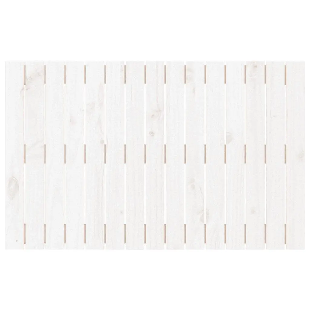 Solid Pine Wood Wall Mounted Headboard in White 95.5cm
