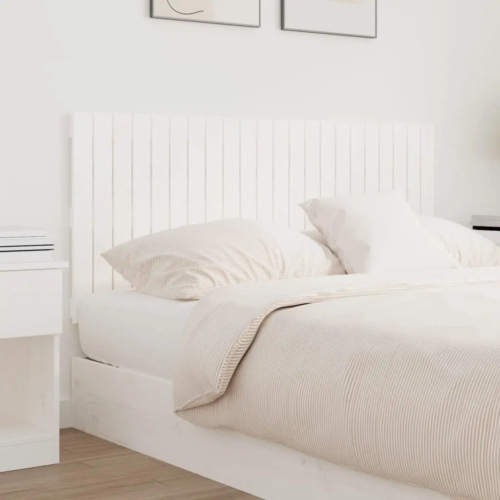 Wall Headboard Solid Wood Pine 140cm White
