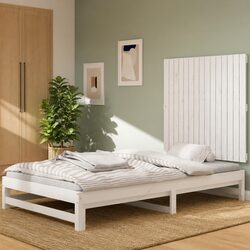 Solid Pine Wood Wall Headboard in White - 95.5cm