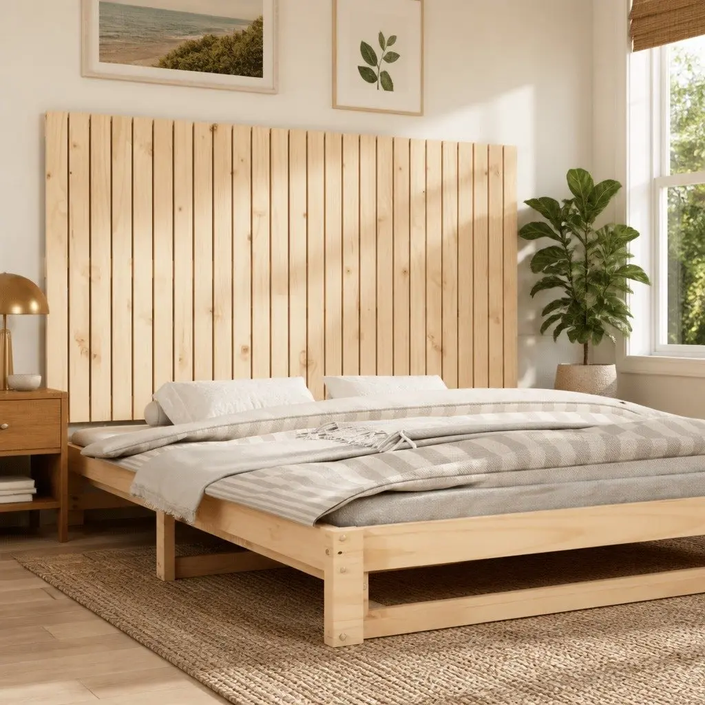 Solid Pine Wall Mounted Headboard 159.5cm for Comfort