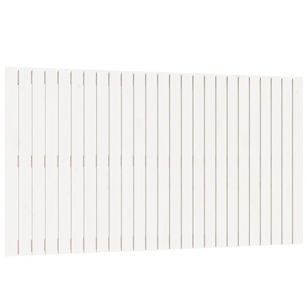 Solid Pine Wood White Wall Mounted Headboard 159.5cm