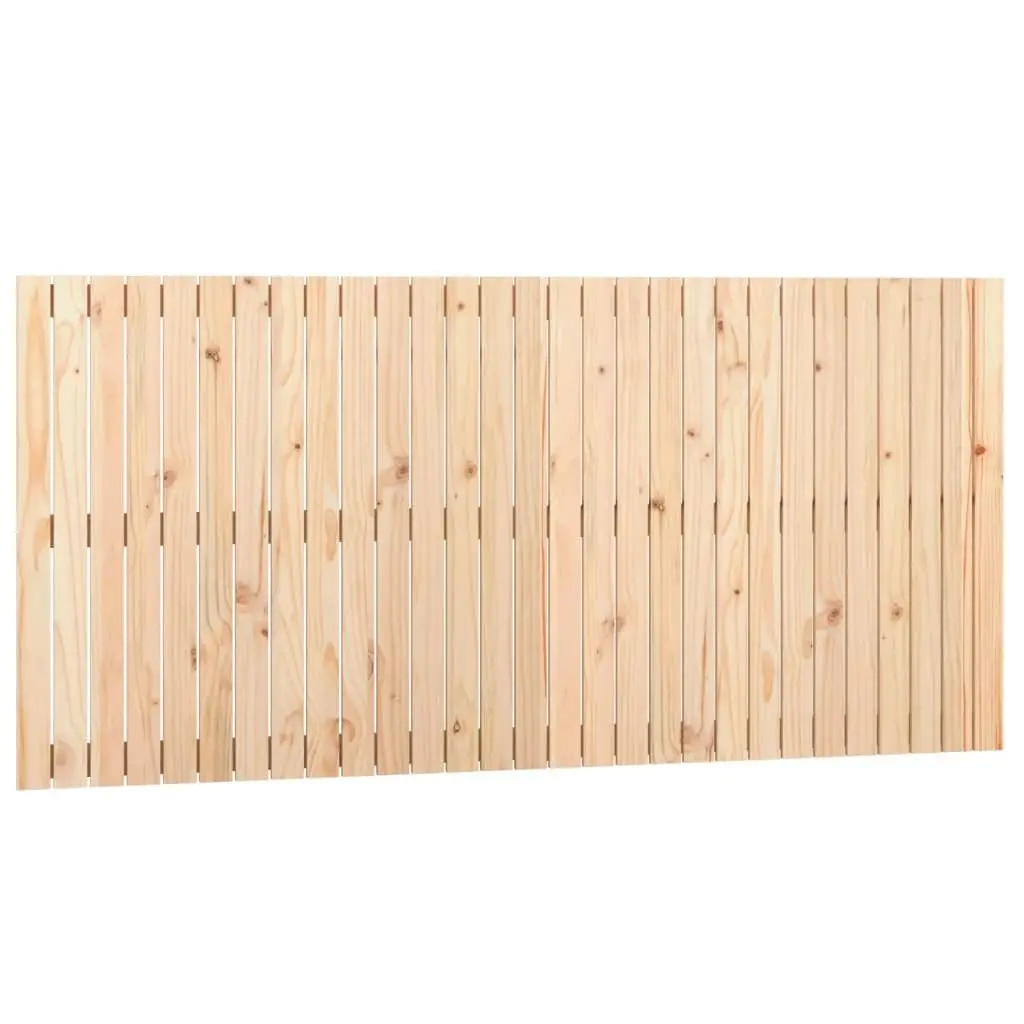 Wall-Mounted Headboard 185cm Solid Pine Brown