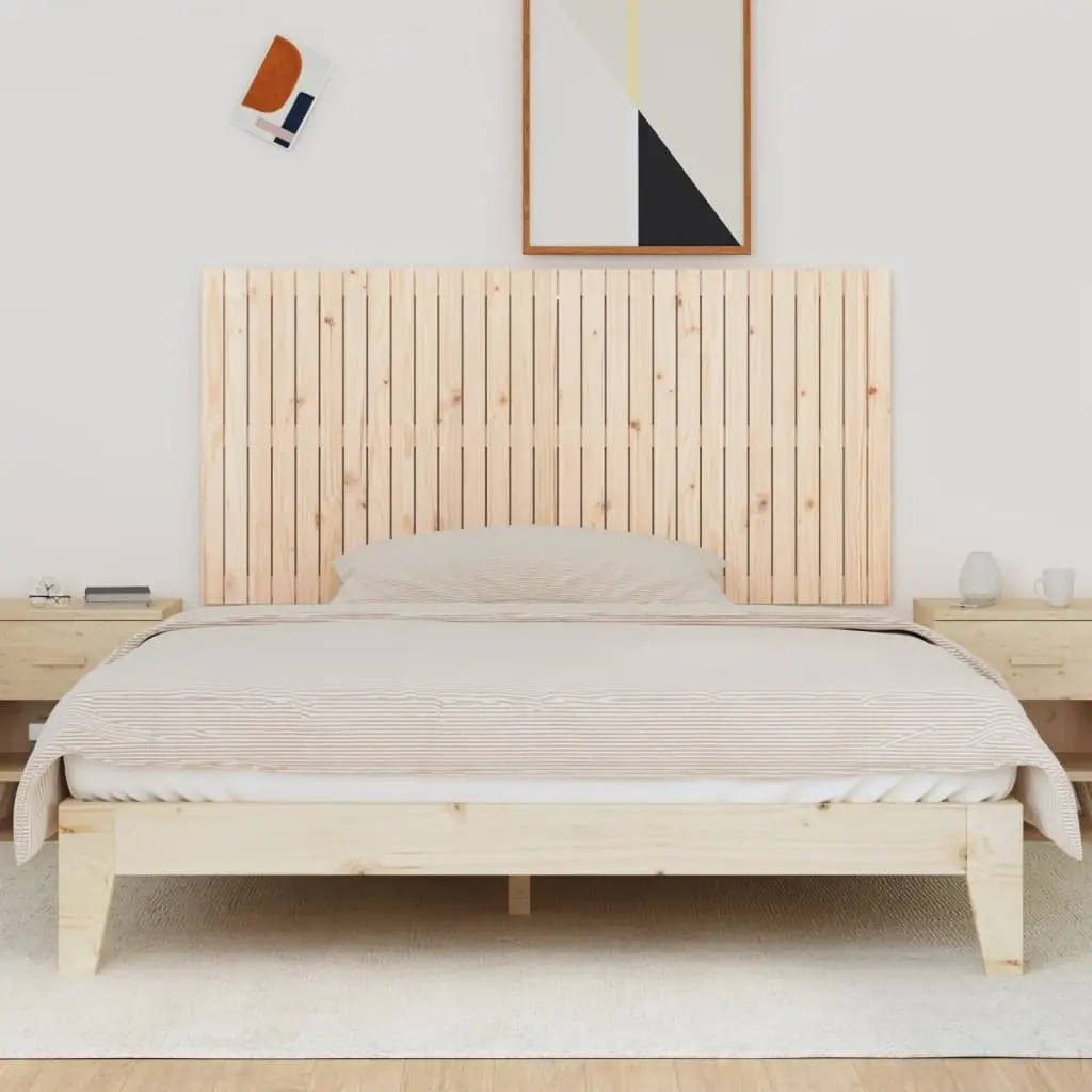 Wall-Mounted Headboard 185cm Solid Pine Brown