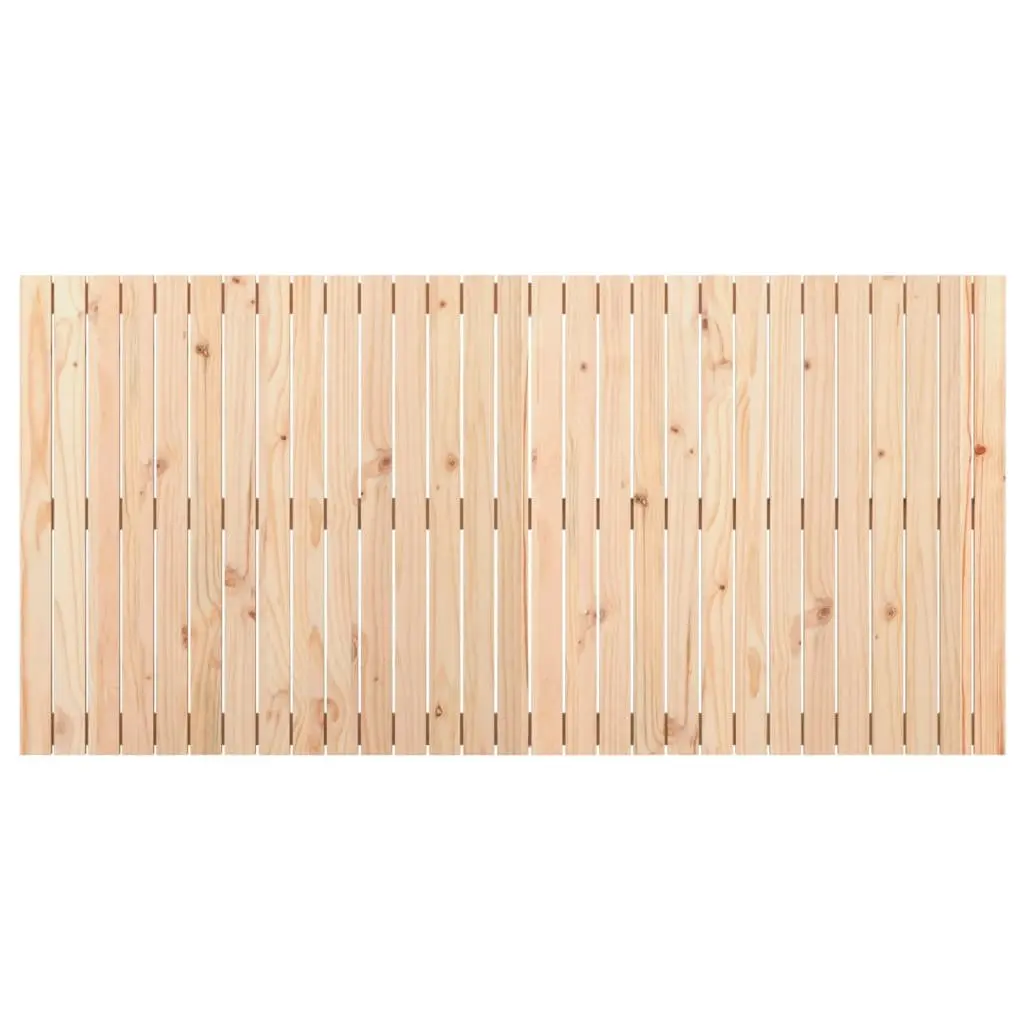Wall-Mounted Headboard 185cm Solid Pine Brown