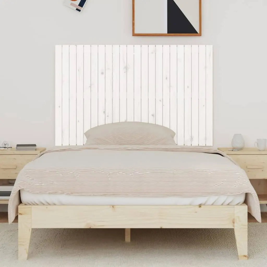 White Wall Headboard 140cm Solid Pine