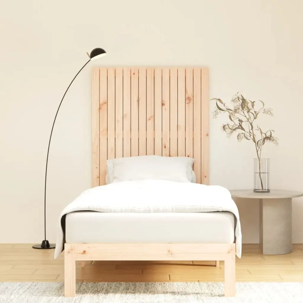 Solid Pine Wood Wall-Mounted Headboard 95.5cm Brown