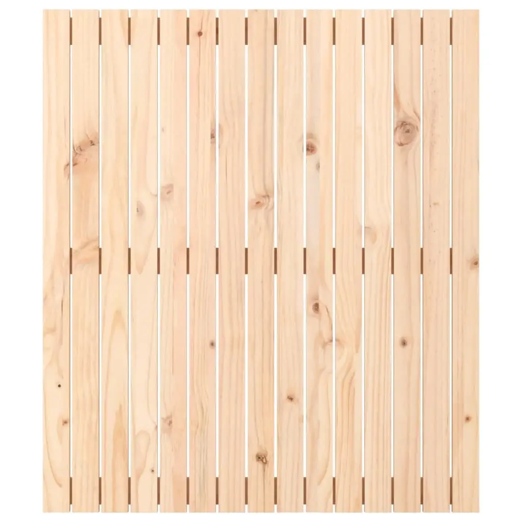 Solid Pine Wood Wall-Mounted Headboard 95.5cm Brown