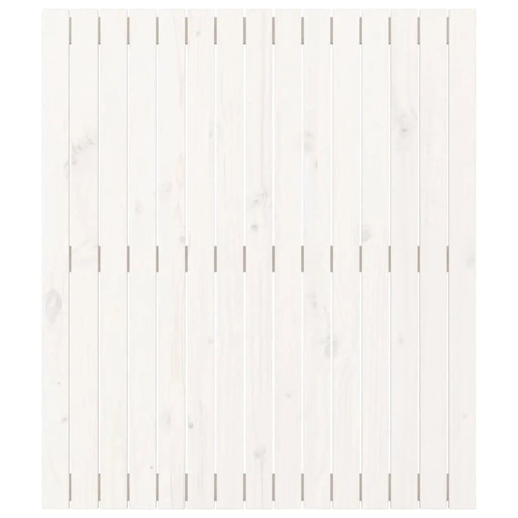 Solid Pine Wood Wall-Mounted Headboard 95.5cm White