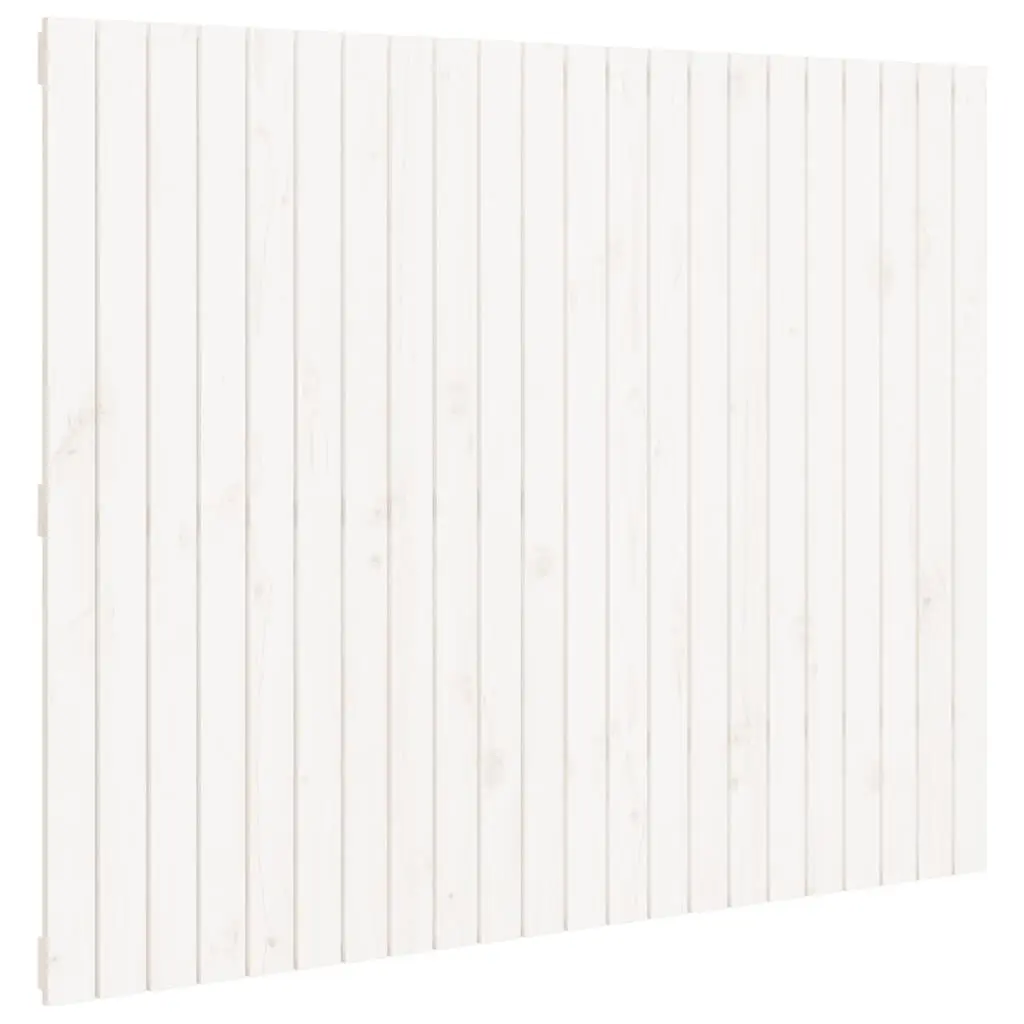 White Wall Headboard 140cm Solid Pine Wood