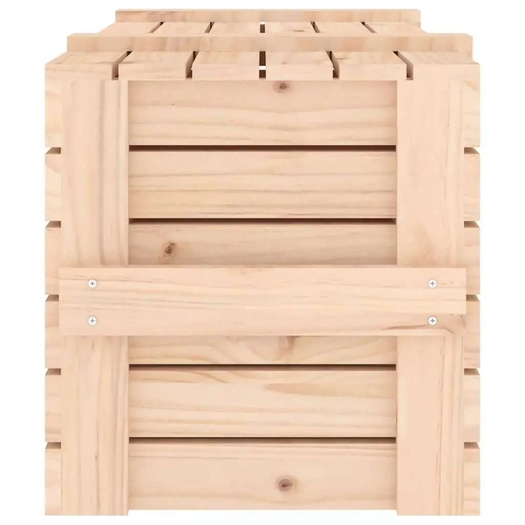 Wooden Storage Box 91x40.5x42cm Brown Solid Pine