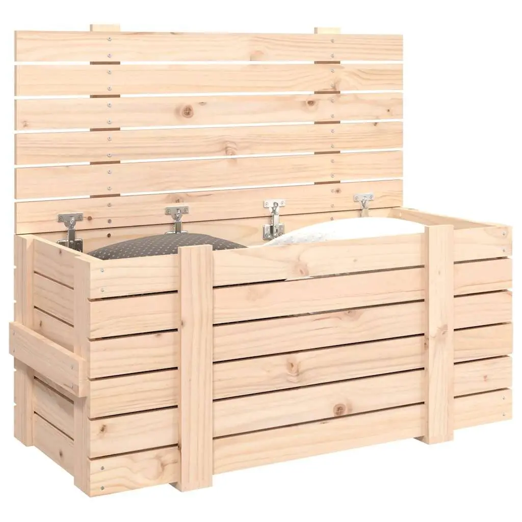 Wooden Storage Box 91x40.5x42cm Brown Solid Pine